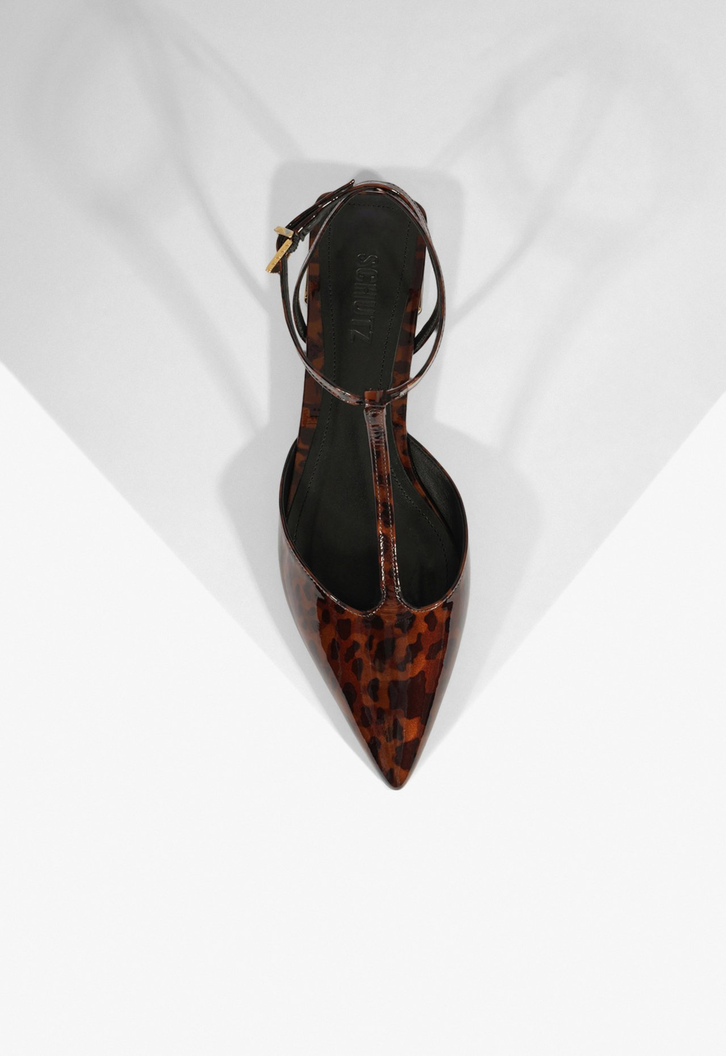 Sapatilha Verniz Animal Print