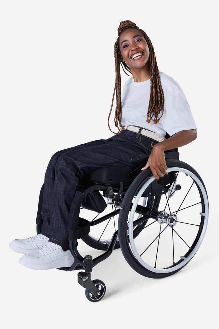 CALCA AZUL ESCURO JEANS RETA ADAPTE CADEIRANTE