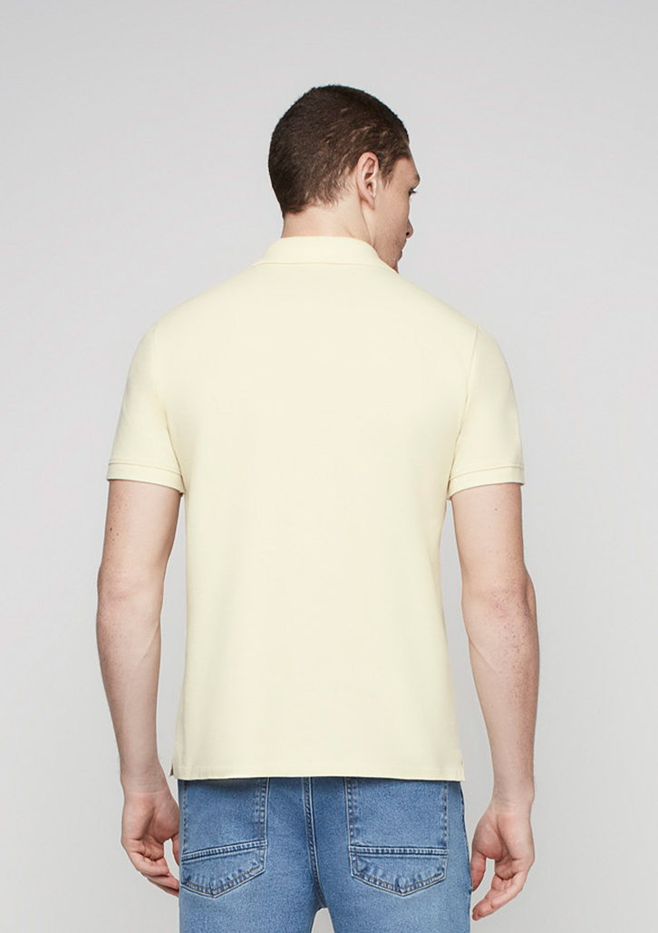 Camisa Polo Amarela Dzarm Em Malha Piquet