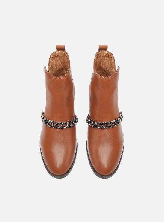BOTA CURTO MARROM AREZZO CANO CORRENTE