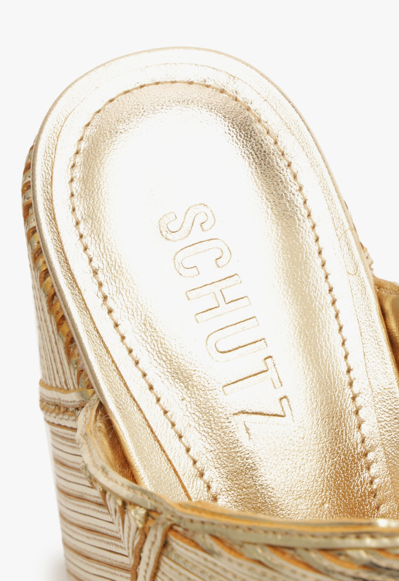 【即発送可能】 Dourado Tamanco Schutz MALL ZZ | Platina Wedge Lupita ヘアアクセサリー
