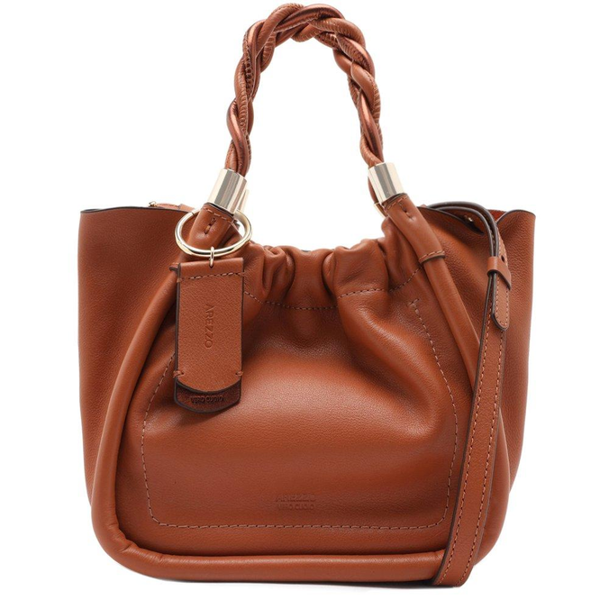 Bolsa arezzo de couro clearance