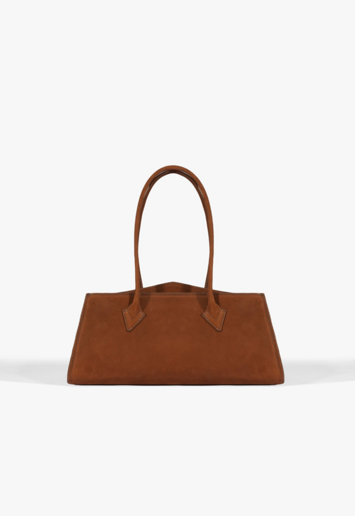 Bolsa Tote Média Adele Couro Marrom | ZZ MALL