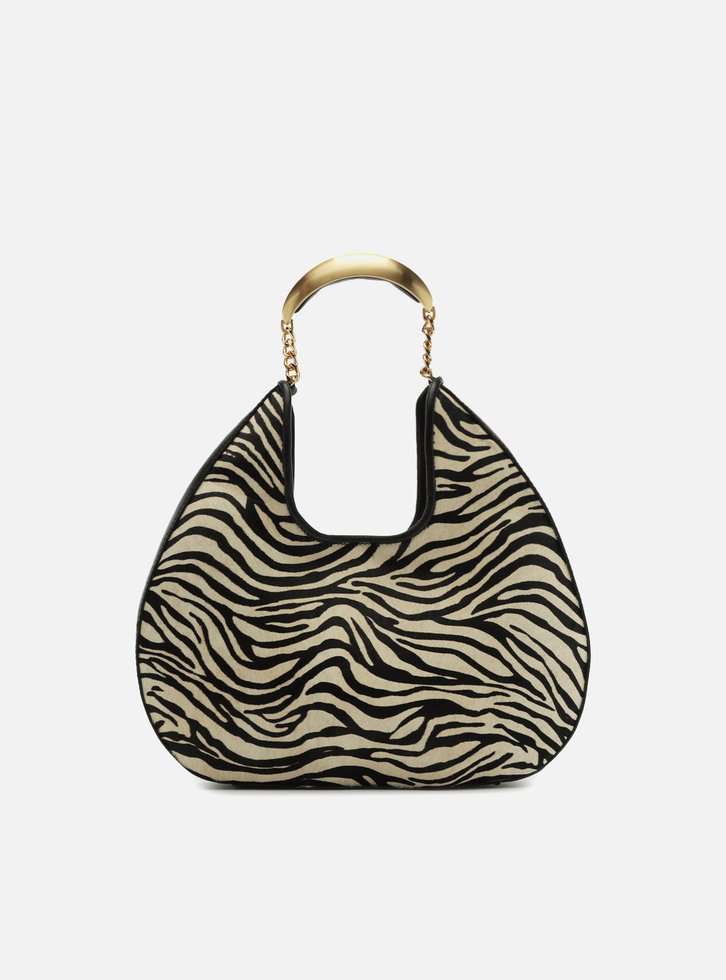 Bolsa Tiracolo Animal Print Arezzo Média Metal Bold