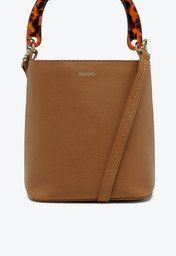 Bolsa Bucket Média Alça Acrílica Onça Marrom