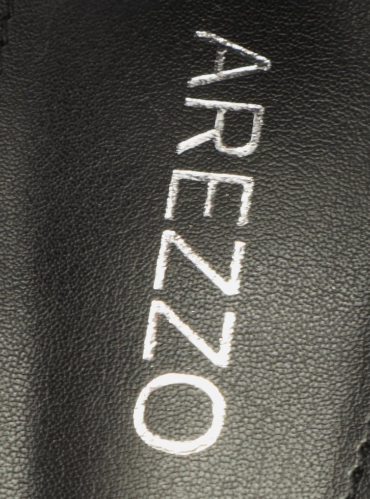 SANDÁLIA PRETA AREZZO COURO SALTO BLOCO LACE UP