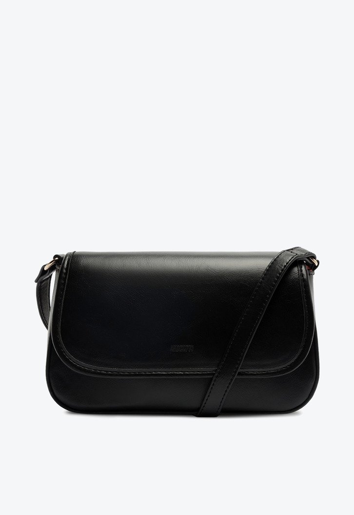 Bolsa Tiracolo Média Vintage Preta
