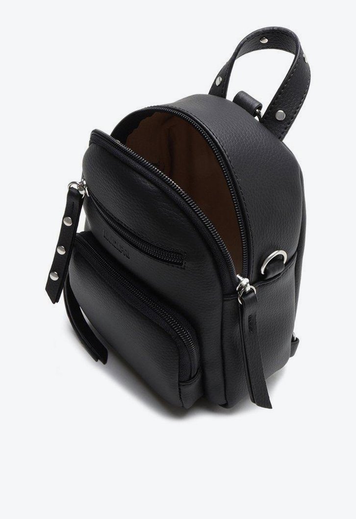 Mini Mochila Preta Zíper