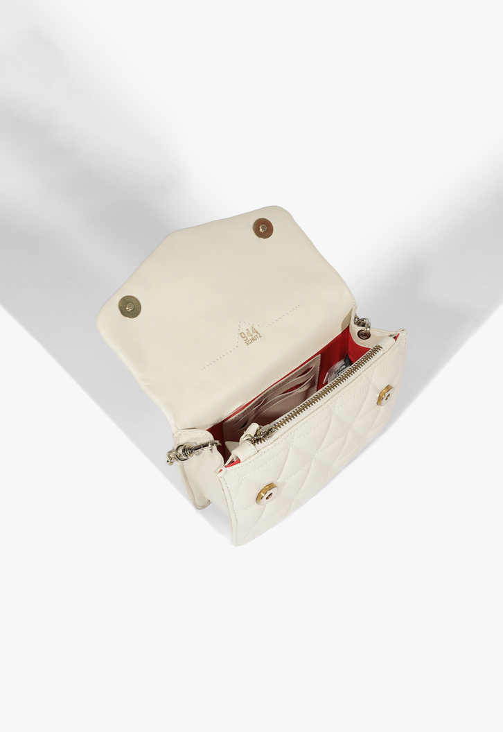 Bolsa Tiracolo Branca Schutz Pequena 944 Couro