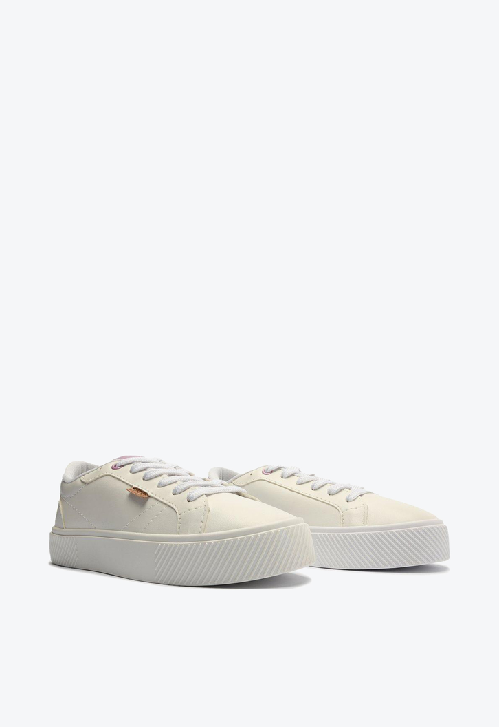 Tênis Branco E Lilás Anacapri Lili Flatform