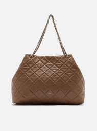 Bolsa Tote Marrom Couro Matelassê Gab Grande