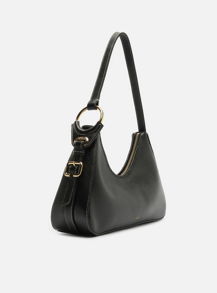 Bolsa Shoulder Preta Couro Média Metais Lenny Niemeyer | ZZ MALL