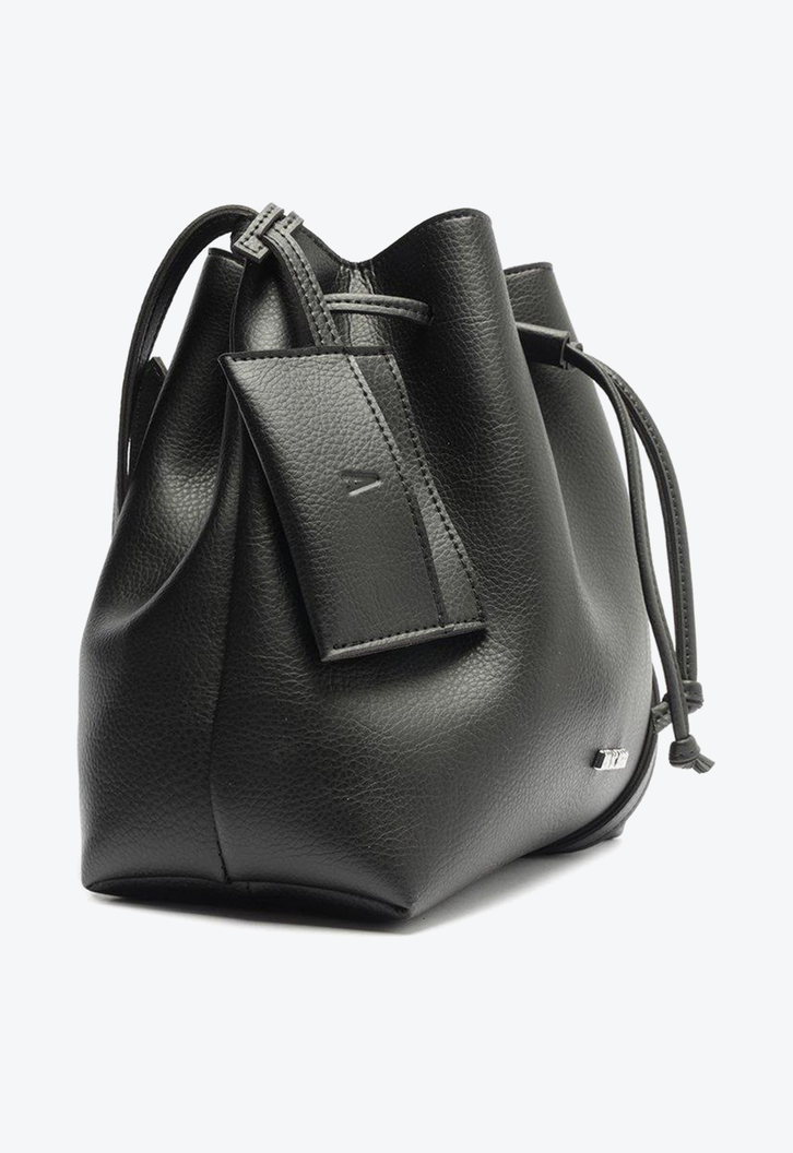 Bolsa Bucket Cartão Preta Anacapri Porta Média