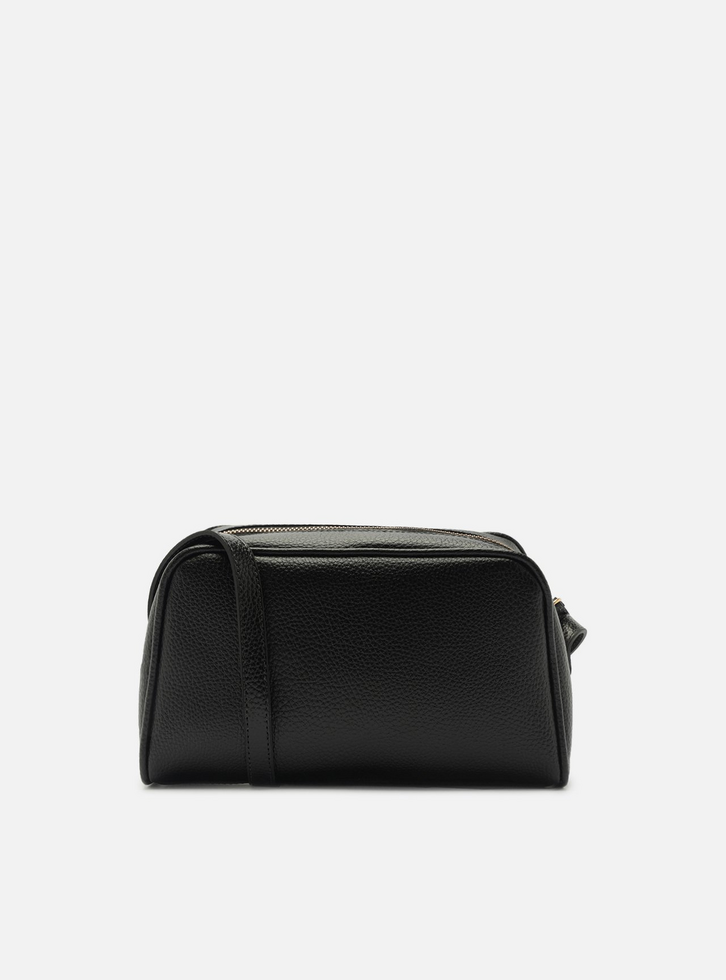 Bolsa Tiracolo Preta Média Tag Metal | ZZ MALL