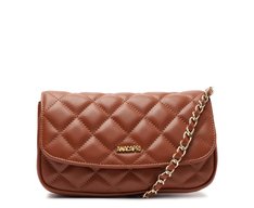 Bolsa Tiracolo Média Metalassê Estruturada Marrom