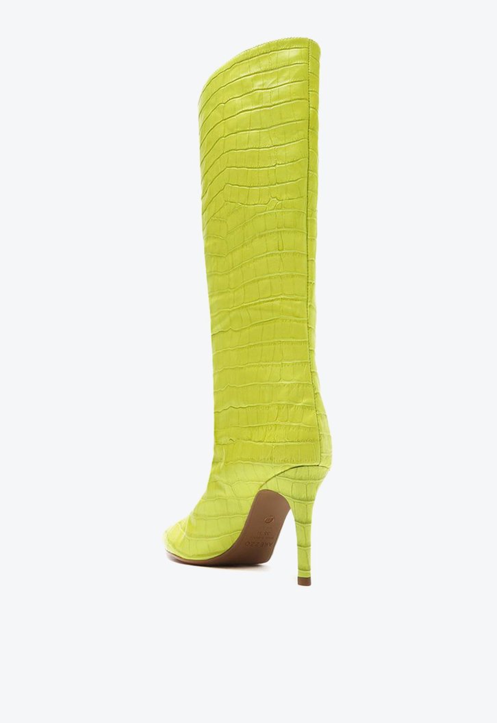 Bota Verde Lima Arezzo Croco Cano Alto Miranda