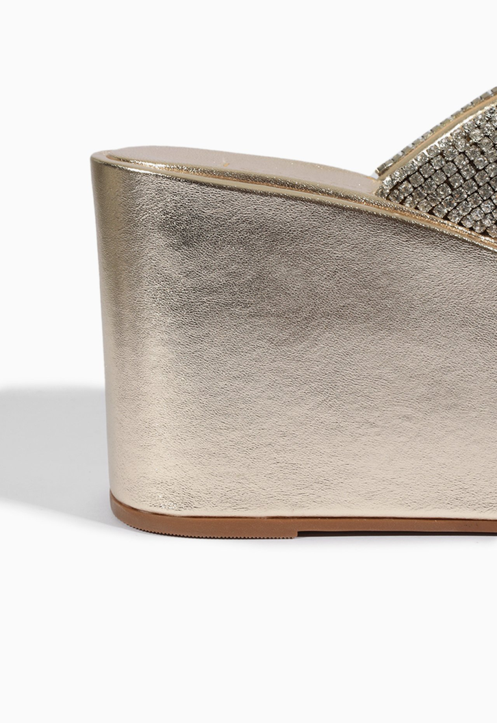 Chinelo Plataforma Dourado