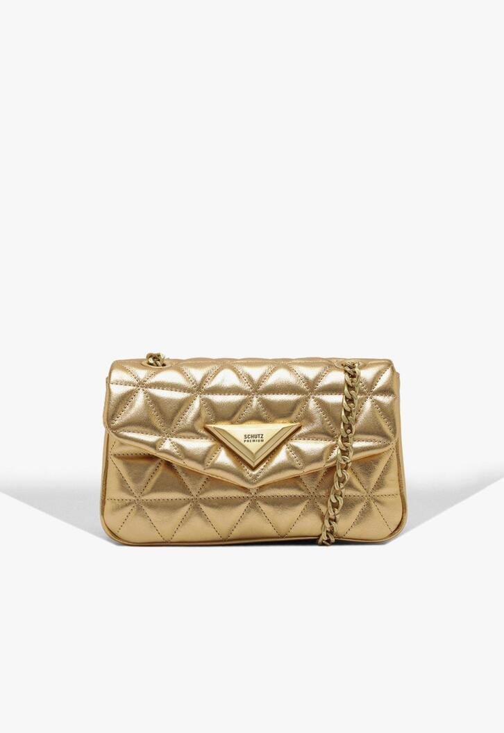 Bolsa Tiracolo Média 944 Couro Dourada