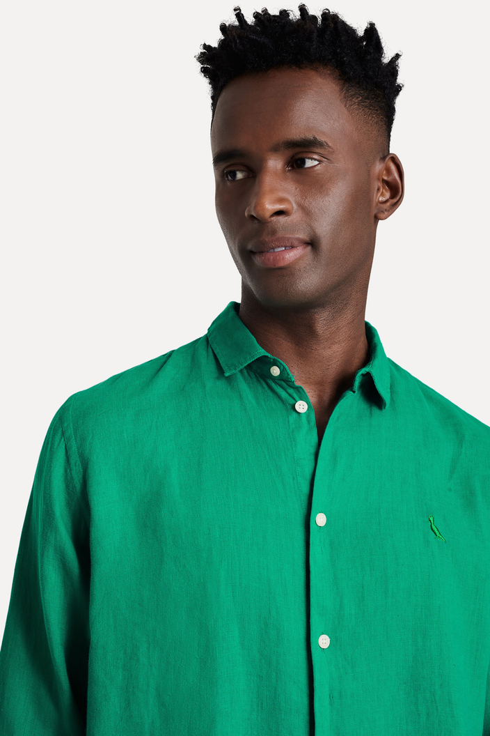 CAMISA VERDE CLARO RESERVA LINHO