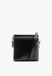 Bolsa Tiracolo Preta Schutz Pequena Boxy Couro