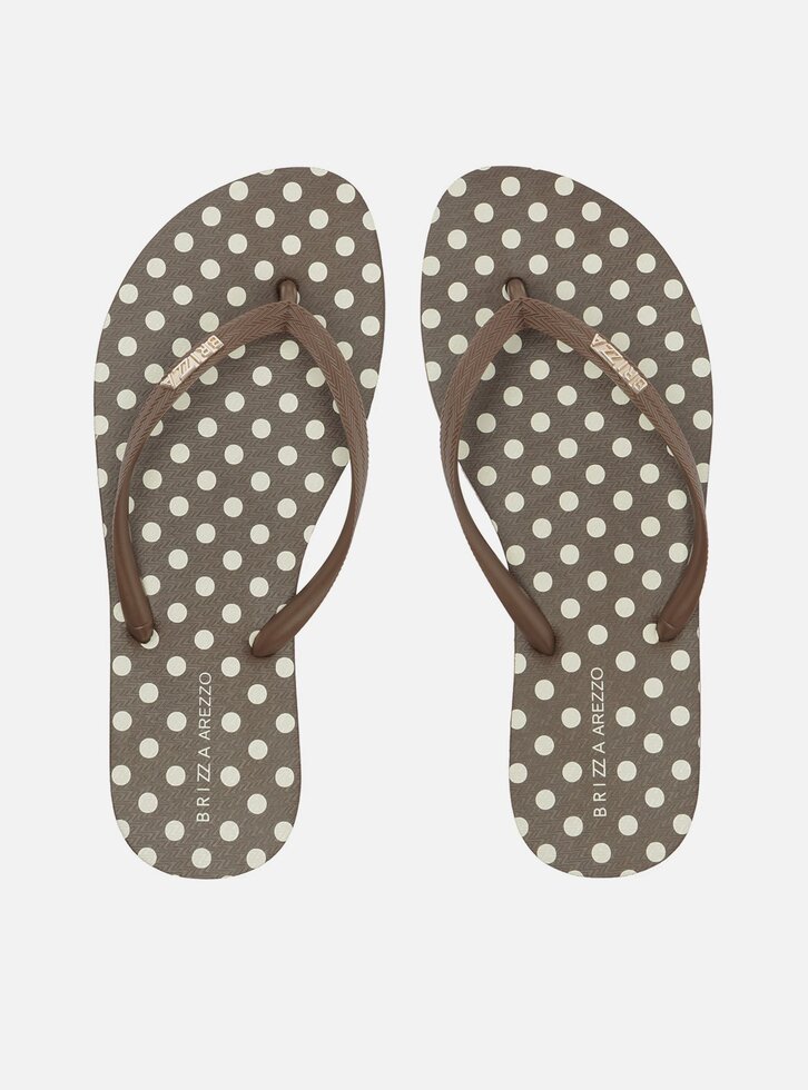 Chinelo de Dedo Marrom Poá Brizza