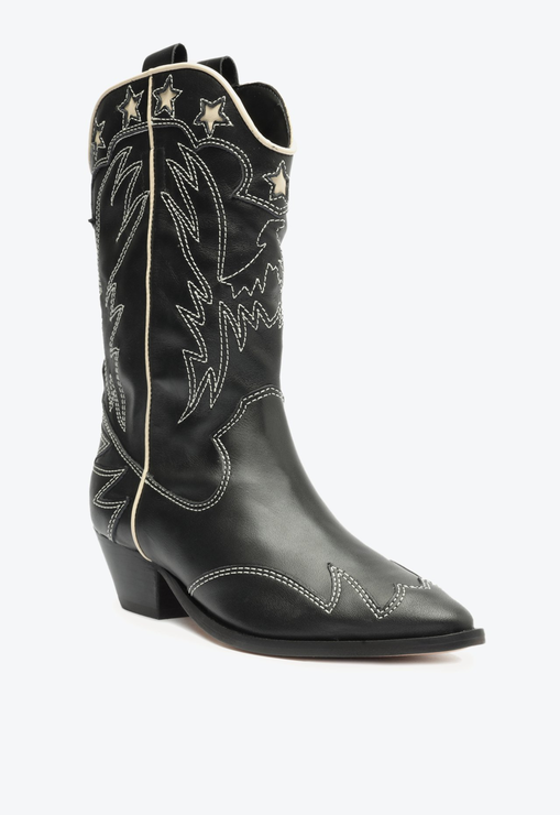 Bota Western S-Cicera Couro Preta