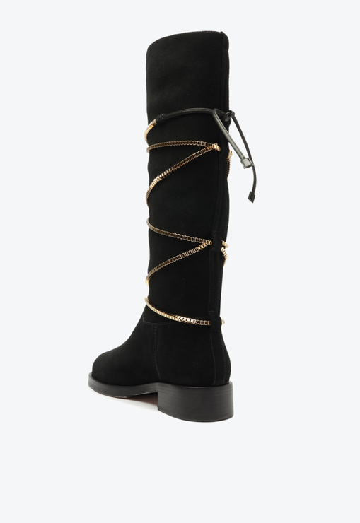 Bota Terrance Lace Camurça Preta