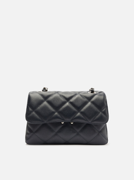 Bolsa Tiracolo Azul Couro Mizz Média