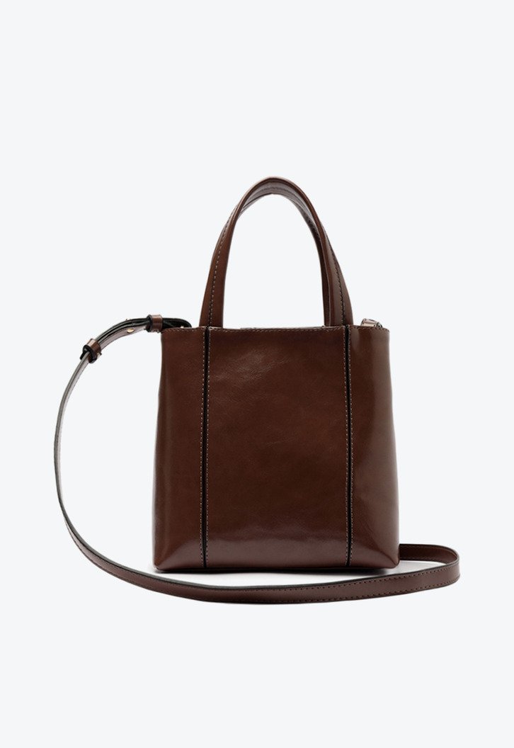 Bolsa Tote Média Madri Chaveiro Marrom