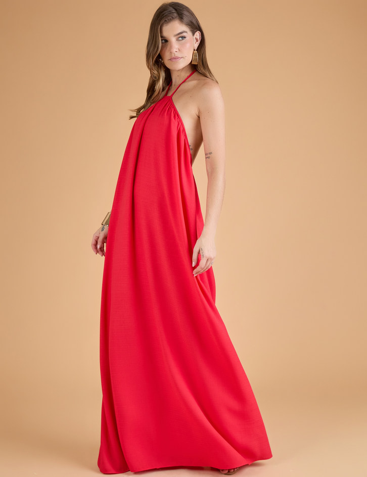 Vestido Vermelho Cereja Laguna Amiga
