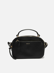 Bolsa Tiracolo Preta Arezzo Pequena Arredondada