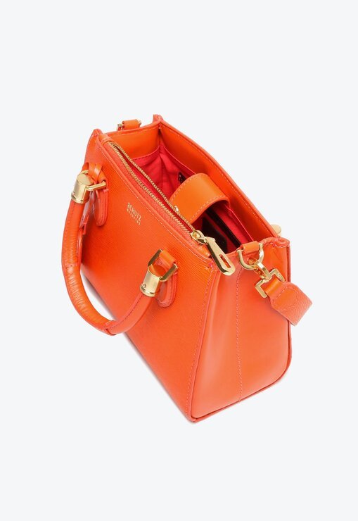 BOLSA MINI TOTE LARANJA SCHUTZ PEQUENA LORENA VERÃO COURO