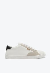 Tênis Branco E Cinza Anacapri Camurça Flat