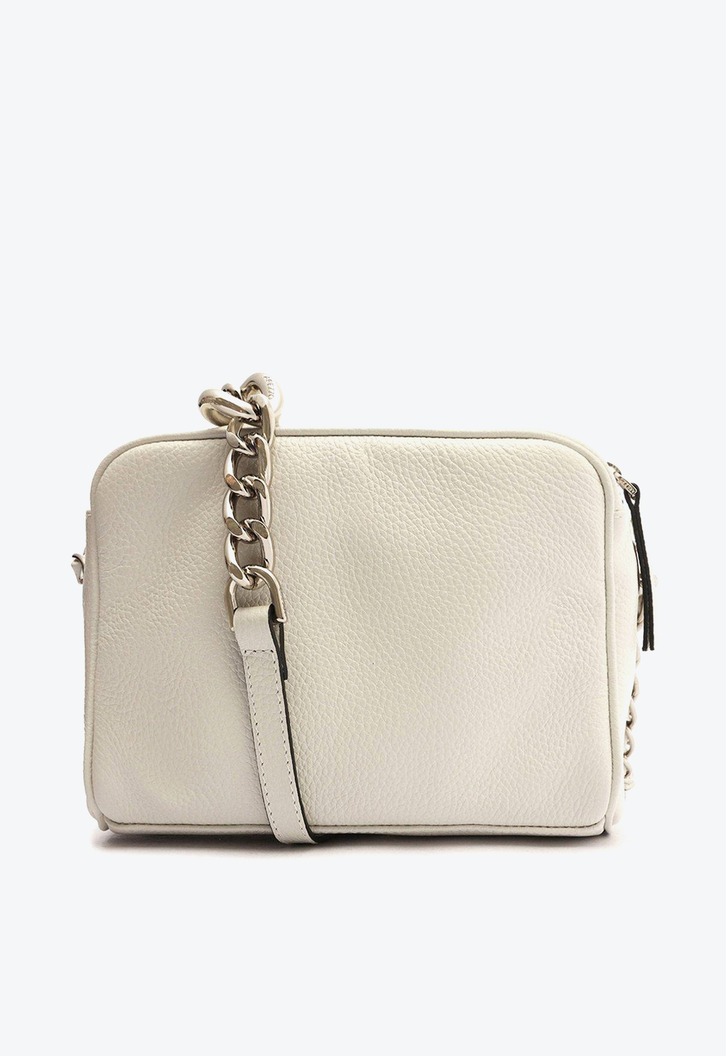 Bolsa Tiracolo Branca Arezzo Couro Dani Média