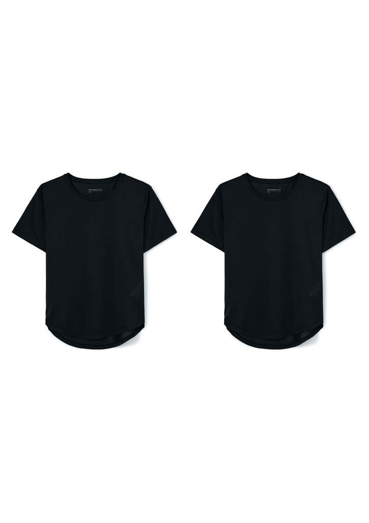 Kit 2 Camisetas Preta Dzarm Esportivas Femininas Texturizadas