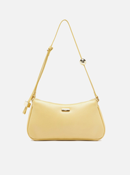 Bolsa Tiracolo Amarela Couro Média Esfera