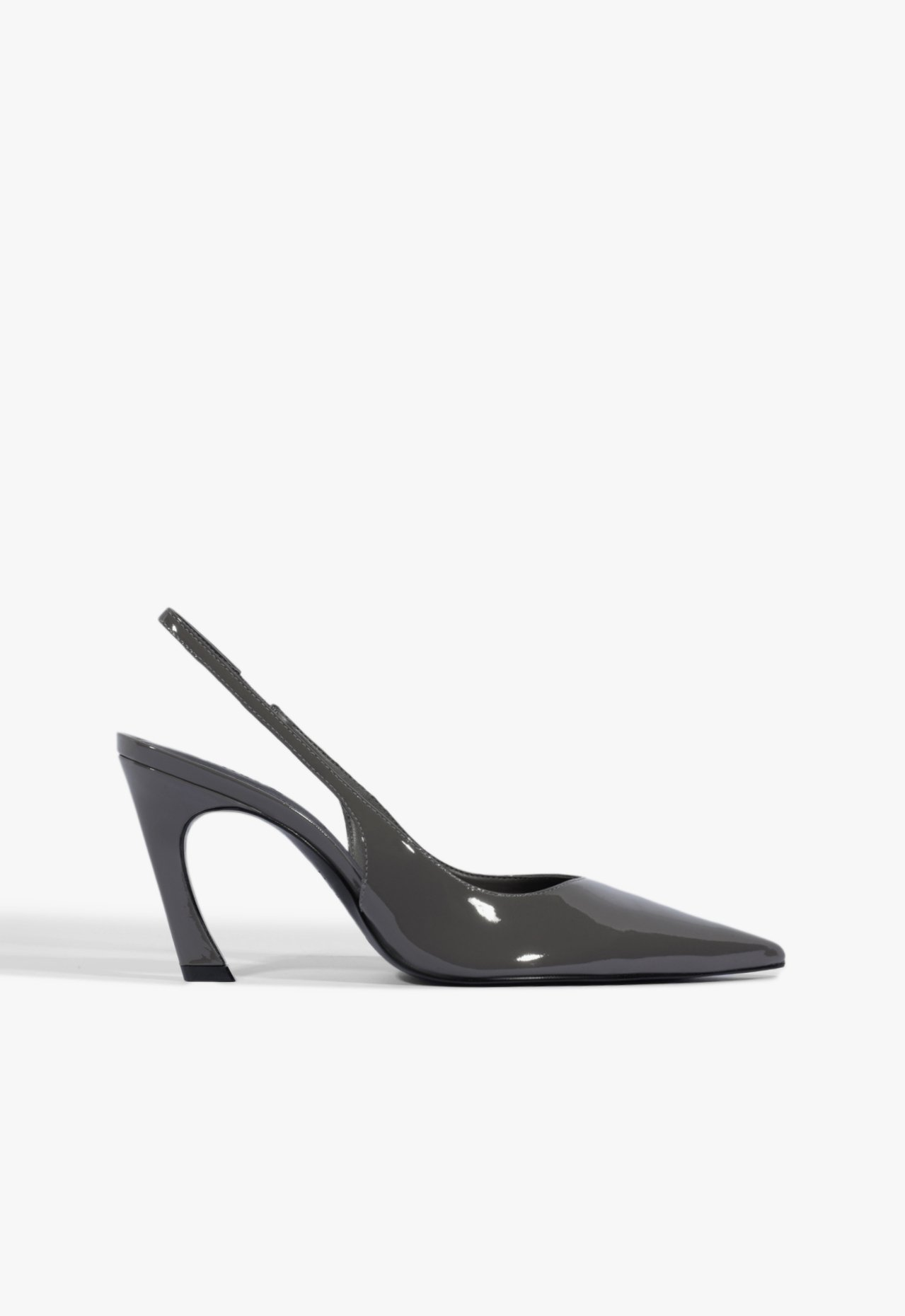 Scarpin Slingback Lexi Couro Cinza Scarpin Slingback Lexi Couro Cinza
