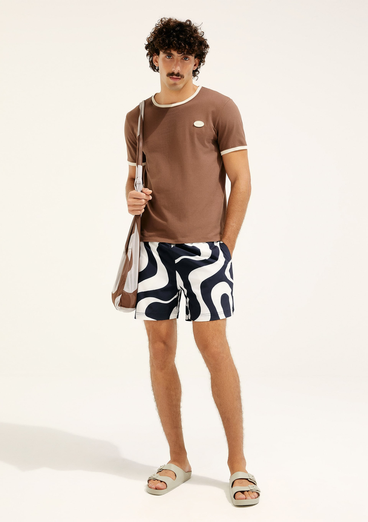 Shorts de Banho Azul Hering Estampado Hering + Cosmo