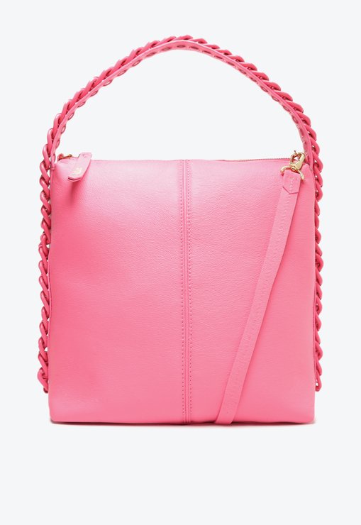 Bolsa Hobo Randall Couro Rosa