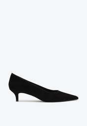 Sapato Scarpin Preto Schutz Salto Baixo Ines Camurça