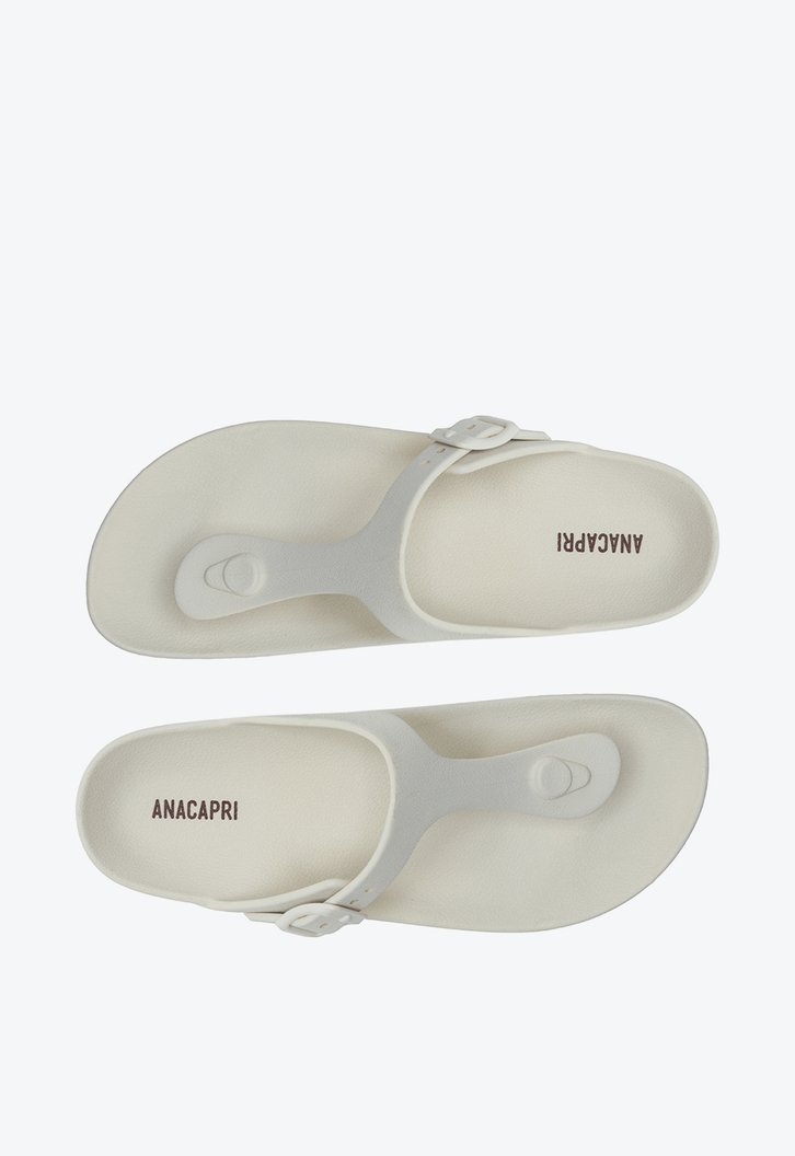 Chinelo Branca Tira Única Fivela