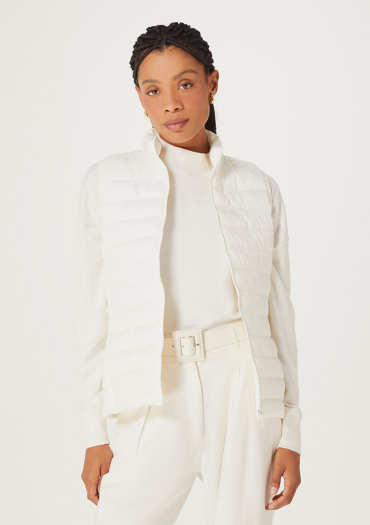 Colete Branco Hering Básico Puffer