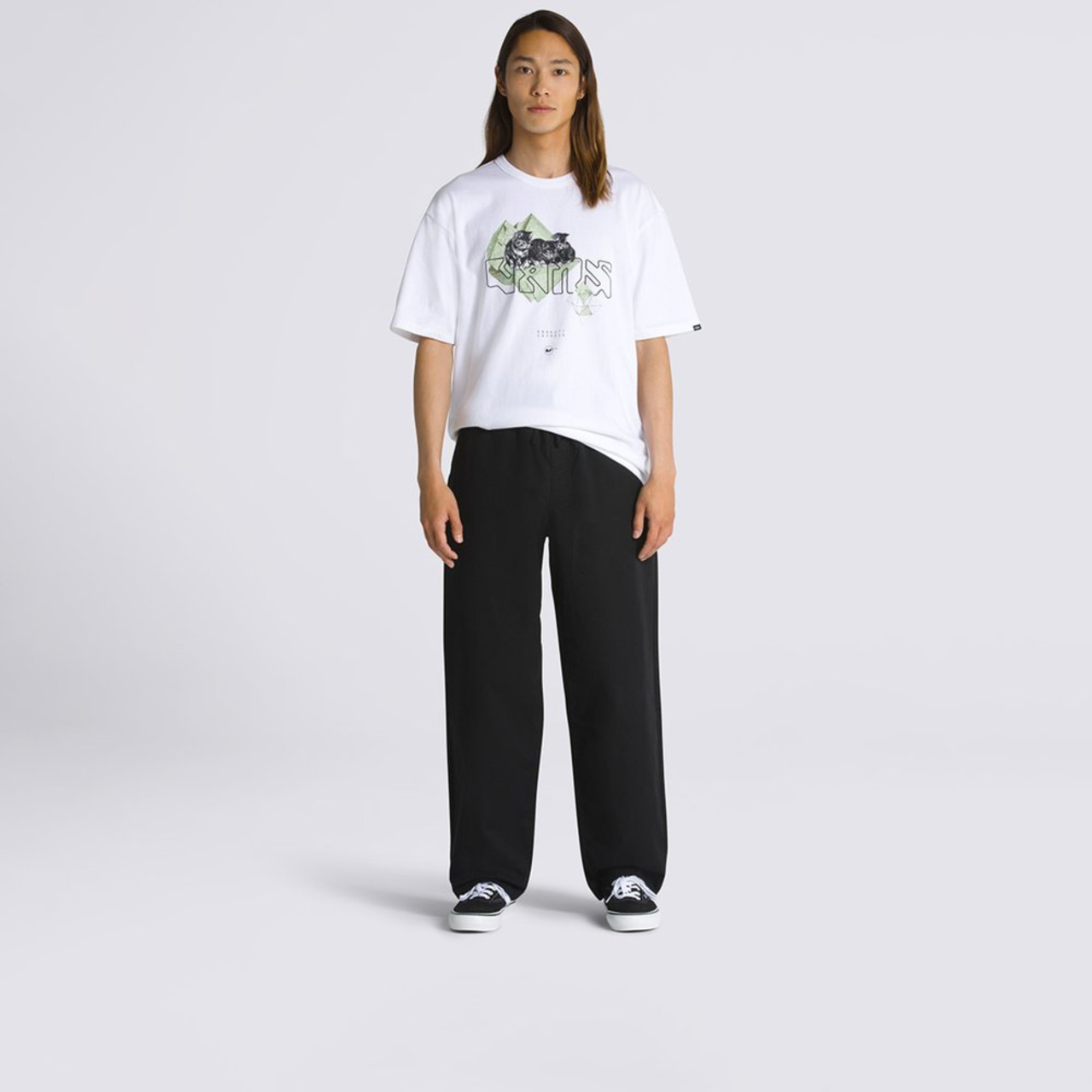 Calça Range Baggy Tapered Elastic Waist Zahba Mid Domond Black