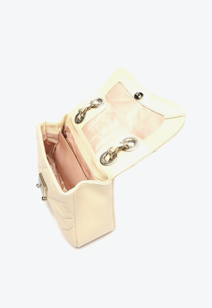 Bolsa Tiracolo Off-White Arezzo Couro Mizz Pequena
