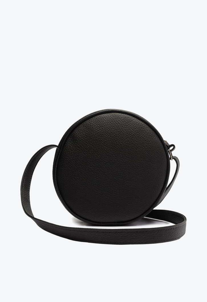Bolsa Crossbody Preta Anacapri Redonda Pequena