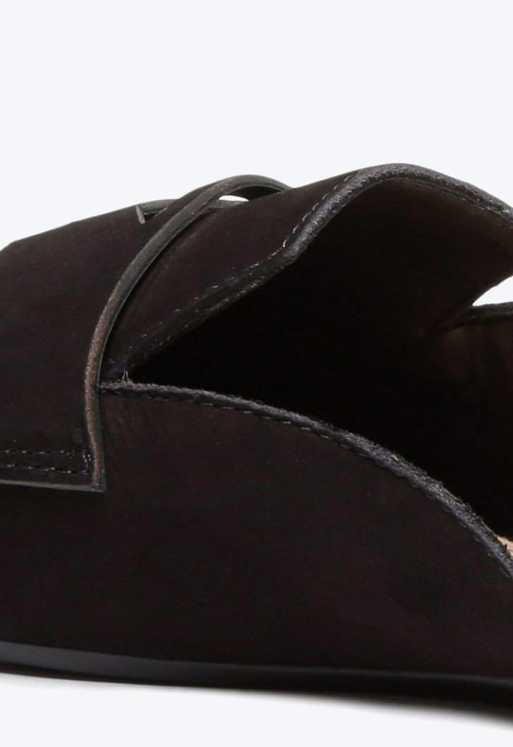 SAPATO MULE RASTEIRA PRETO SCHUTZ NOBUCK