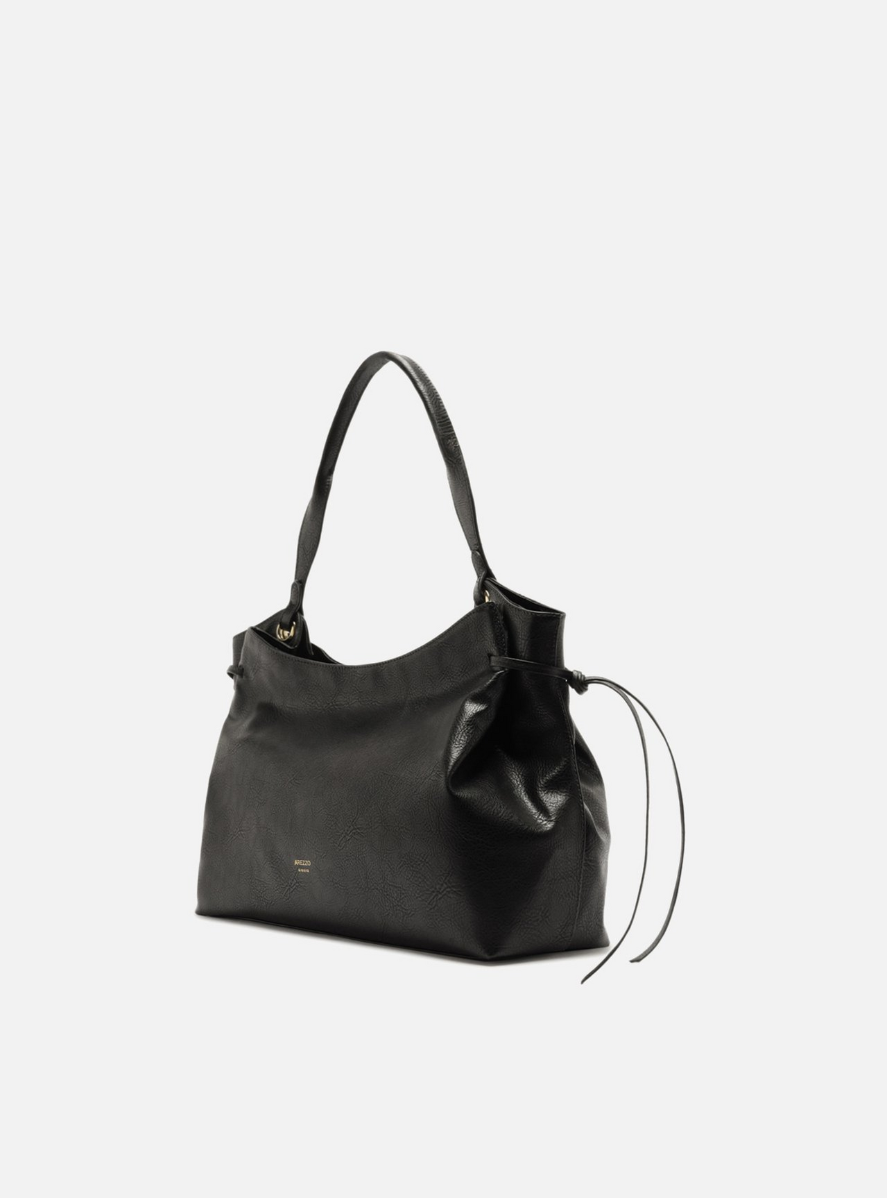 Bolsa Hobo Preta Grande Franzida | ZZ MALL