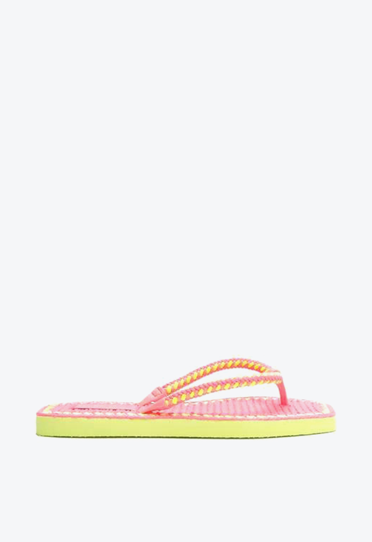 Chinelo De Dedo Rosa Brizza  Tira Cordão