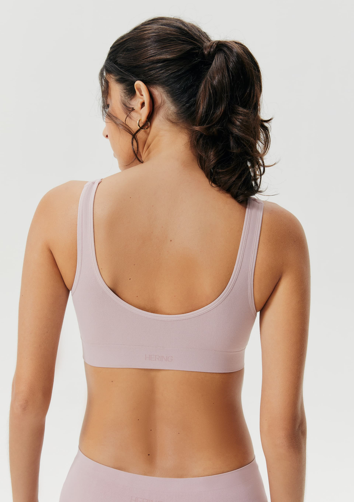 Top Básico Rosa Hering Alças Largas Sem Costura