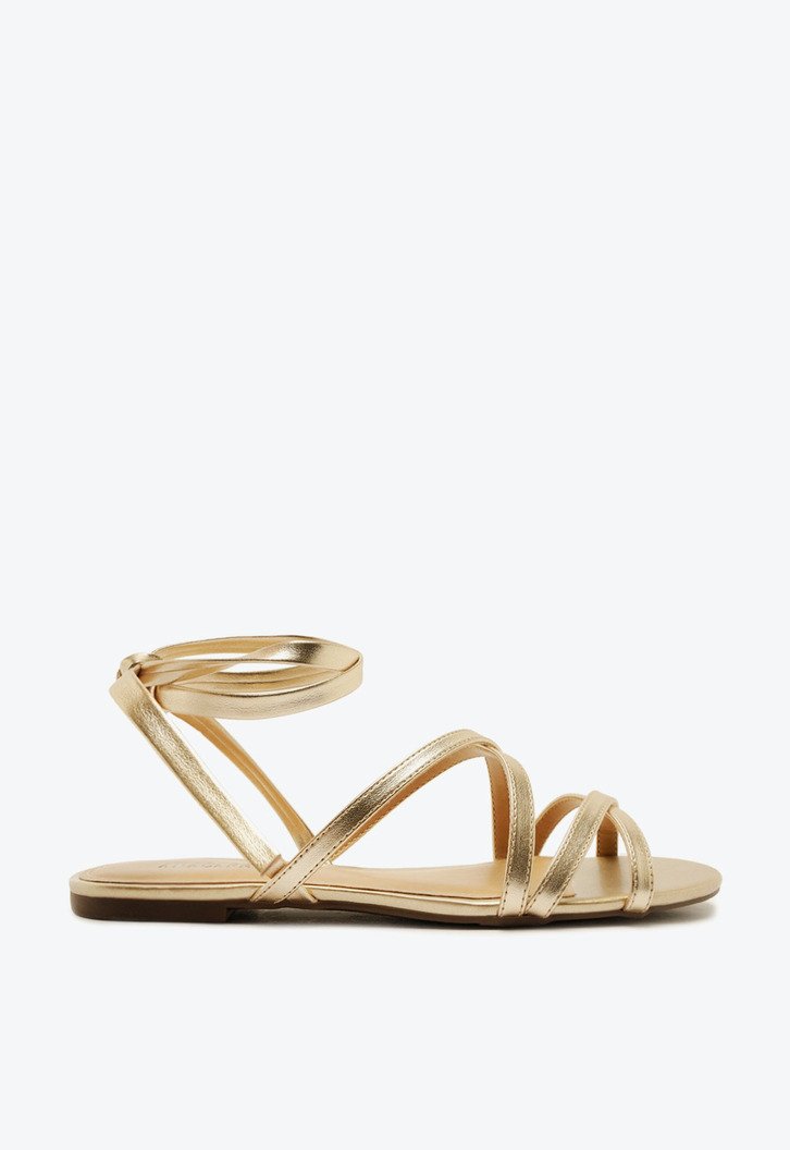 Sandália Dourada Anacapri Amarração